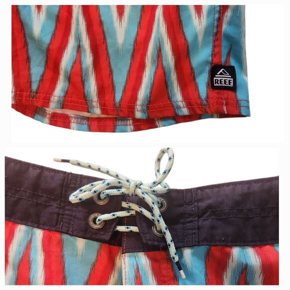 Reef Swim Trunks Board Shorts sz 36, unlined & lightweight Western Tribal - Picture 4 of 9